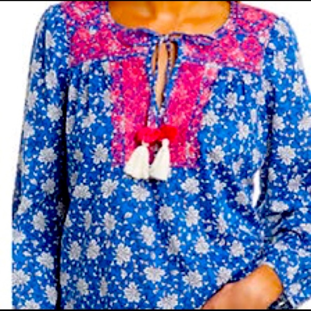 J. Crew Cotton Embroidered Voile Top
